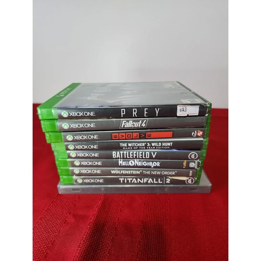 Xbox One Game Lot 9 Titles Wolfenstein Witcher 3 Fallout 4 Titanfall 2 Stardew